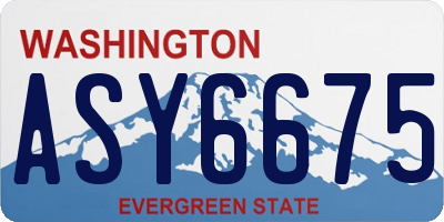 WA license plate ASY6675