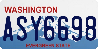 WA license plate ASY6698