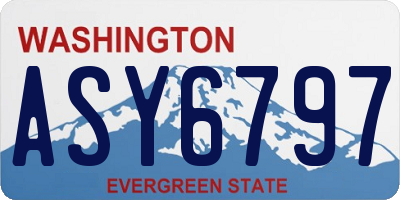 WA license plate ASY6797