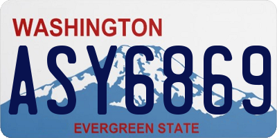 WA license plate ASY6869