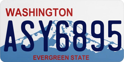 WA license plate ASY6895