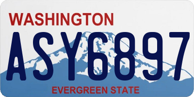 WA license plate ASY6897