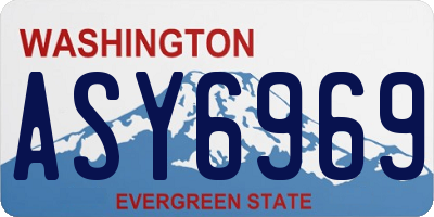 WA license plate ASY6969