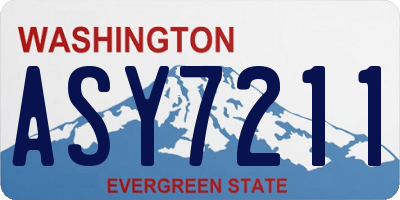 WA license plate ASY7211