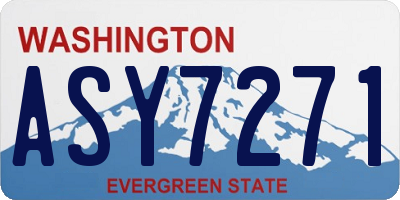 WA license plate ASY7271