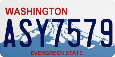 WA license plate ASY7579