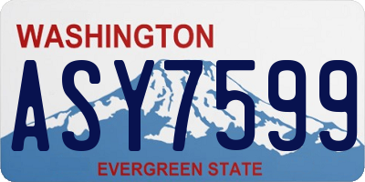 WA license plate ASY7599