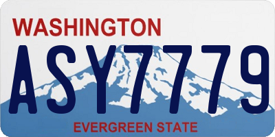 WA license plate ASY7779