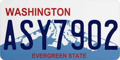 WA license plate ASY7902