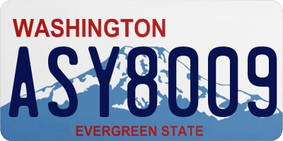 WA license plate ASY8009