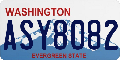 WA license plate ASY8082
