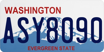 WA license plate ASY8090