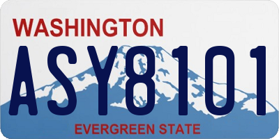WA license plate ASY8101