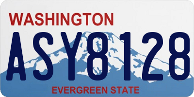 WA license plate ASY8128