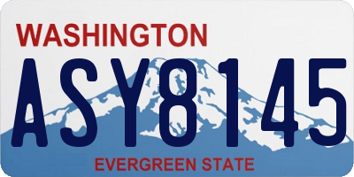 WA license plate ASY8145