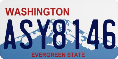 WA license plate ASY8146