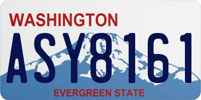 WA license plate ASY8161
