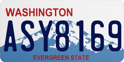 WA license plate ASY8169