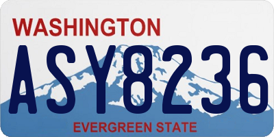 WA license plate ASY8236