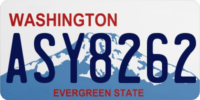WA license plate ASY8262