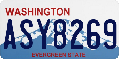 WA license plate ASY8269