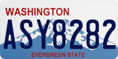 WA license plate ASY8282