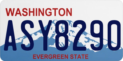 WA license plate ASY8290