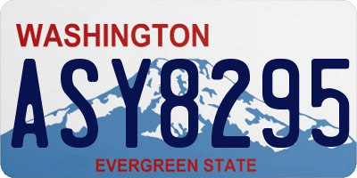 WA license plate ASY8295