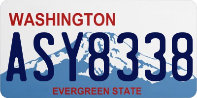 WA license plate ASY8338