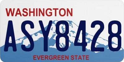 WA license plate ASY8428