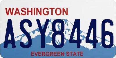 WA license plate ASY8446