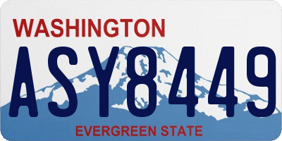 WA license plate ASY8449