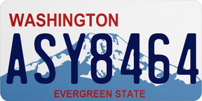 WA license plate ASY8464