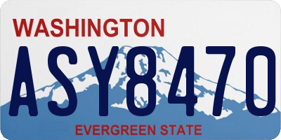 WA license plate ASY8470