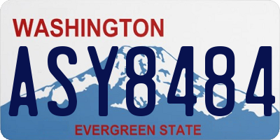 WA license plate ASY8484