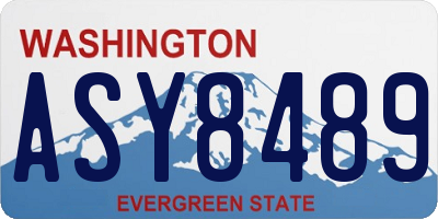 WA license plate ASY8489
