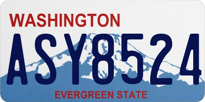 WA license plate ASY8524