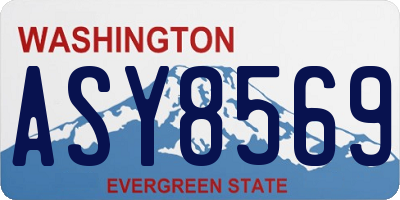 WA license plate ASY8569