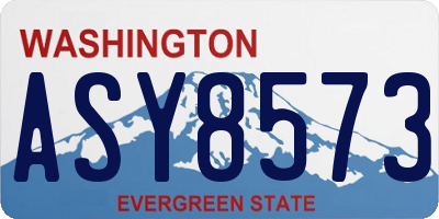 WA license plate ASY8573