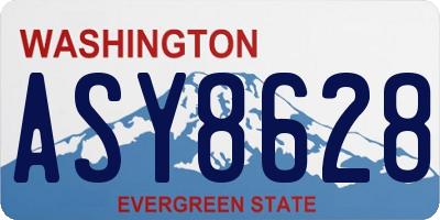 WA license plate ASY8628