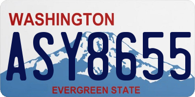 WA license plate ASY8655