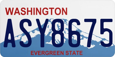 WA license plate ASY8675