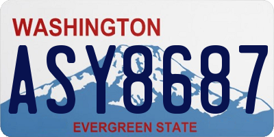 WA license plate ASY8687
