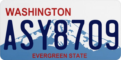 WA license plate ASY8709