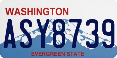 WA license plate ASY8739