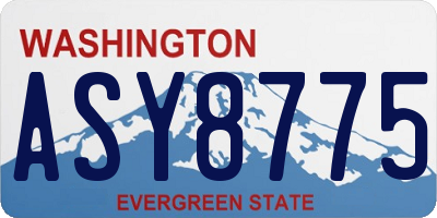 WA license plate ASY8775