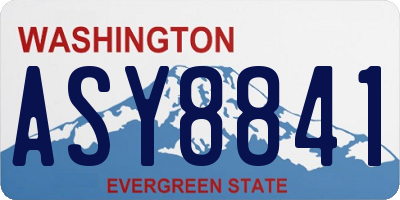 WA license plate ASY8841