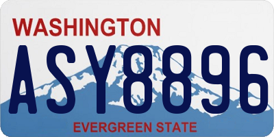 WA license plate ASY8896
