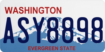 WA license plate ASY8898