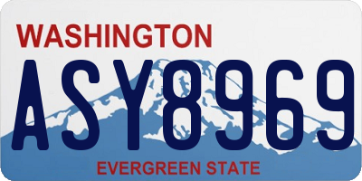 WA license plate ASY8969